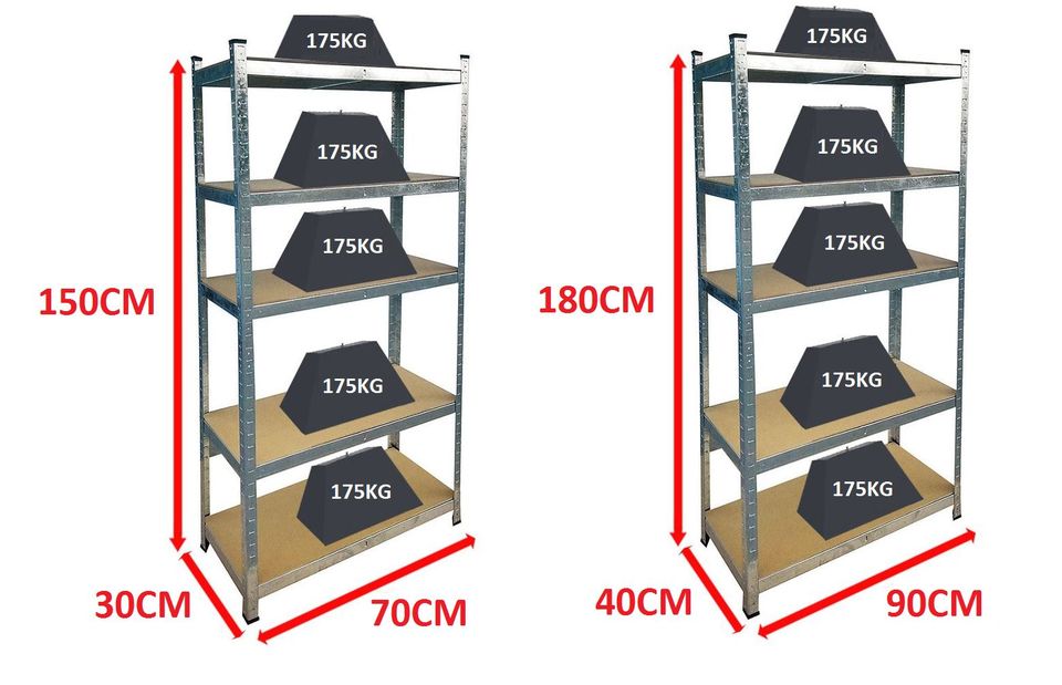 150 x 70 x 30cm Boltless 5 Layer Garage Shelving Unit