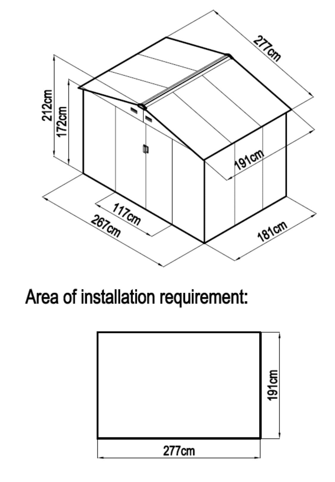 9x6ft Grey Plus